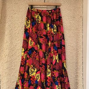 Multicoloured Floral Maxi Skirt